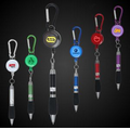 Carabiner w/ Attached Retractable Ball Point Pen